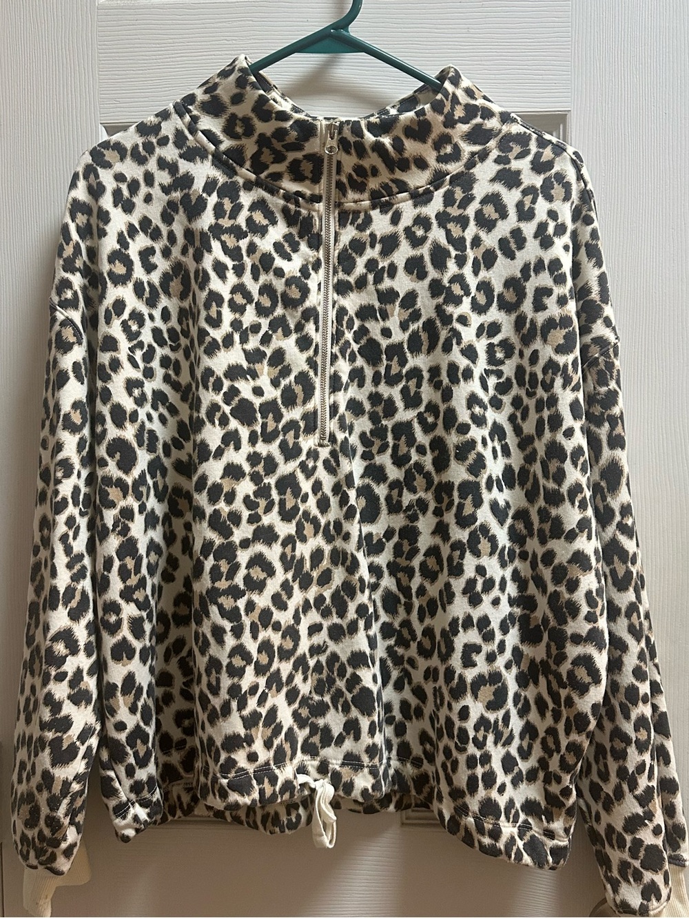 Old Navy Leopard Print Zip Sweatshirt